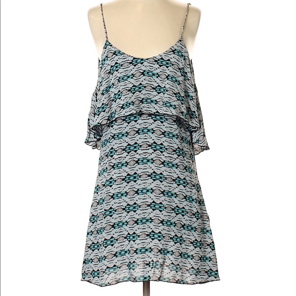 Blu Moon ikat printed Slip Dress